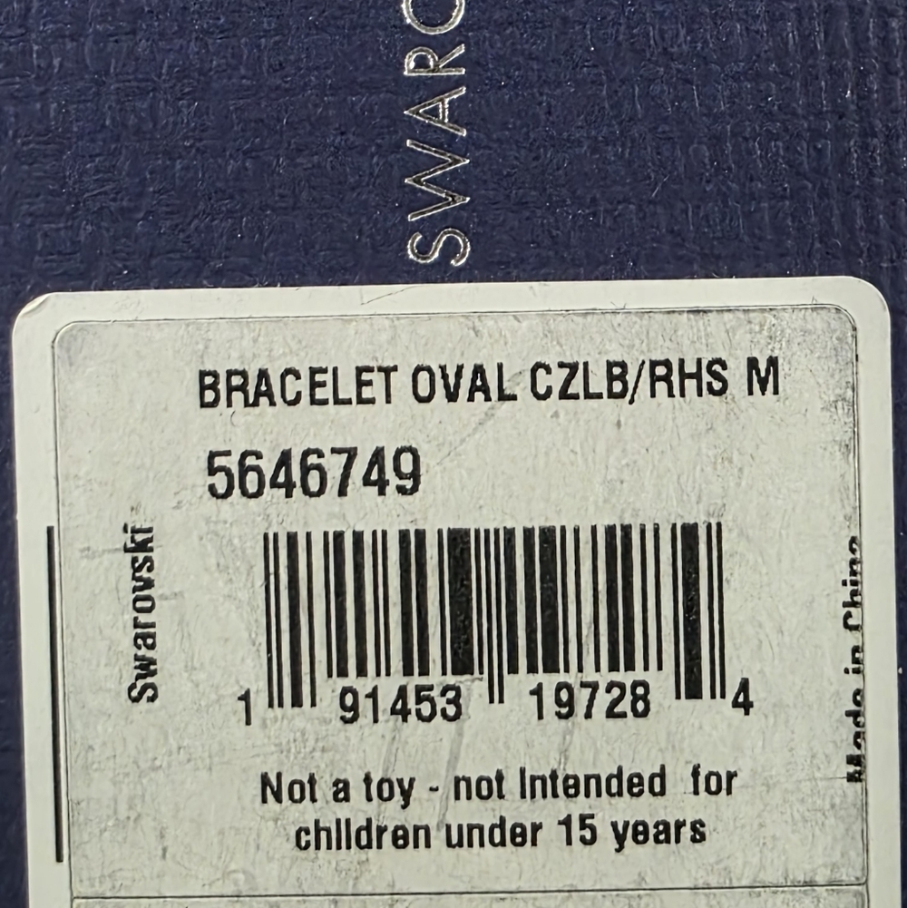 Swarovski Bracelet Round cut, Oval shape, Blue, Rhodium plated - Picture 8 of 9